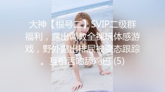 大神【根号二】SVIP二级群福利，露出调教全裸玩体感游戏，野外露出排尿被变态跟踪。互相舌吻舔鸡巴 (5)