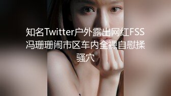 知名Twitter户外露出网红FSS冯珊珊闹市区车内全裸自慰揉骚穴