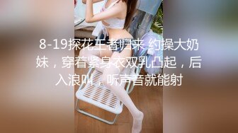 8-19探花王者归来 约操大奶妹，穿着紧身衣双乳凸起，后入浪叫，听声音就能射