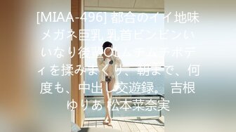 [MIAA-496] 都合のイイ地味メガネ巨乳 乳首ビンビンいいなり後輩OLムチムチボディを揉みまくり、朝まで、何度も、中出し交遊録。 吉根ゆりあ 松本菜奈実