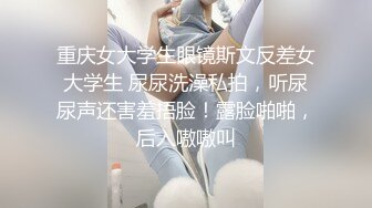 重庆女大学生眼镜斯文反差女大学生 尿尿洗澡私拍，听尿尿声还害羞捂脸！露脸啪啪，后入嗷嗷叫