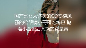 国产比女人还美的CD安德风骚的给眼镜小哥哥吃鸡巴 抱着小蛮腰后入操的真是爽